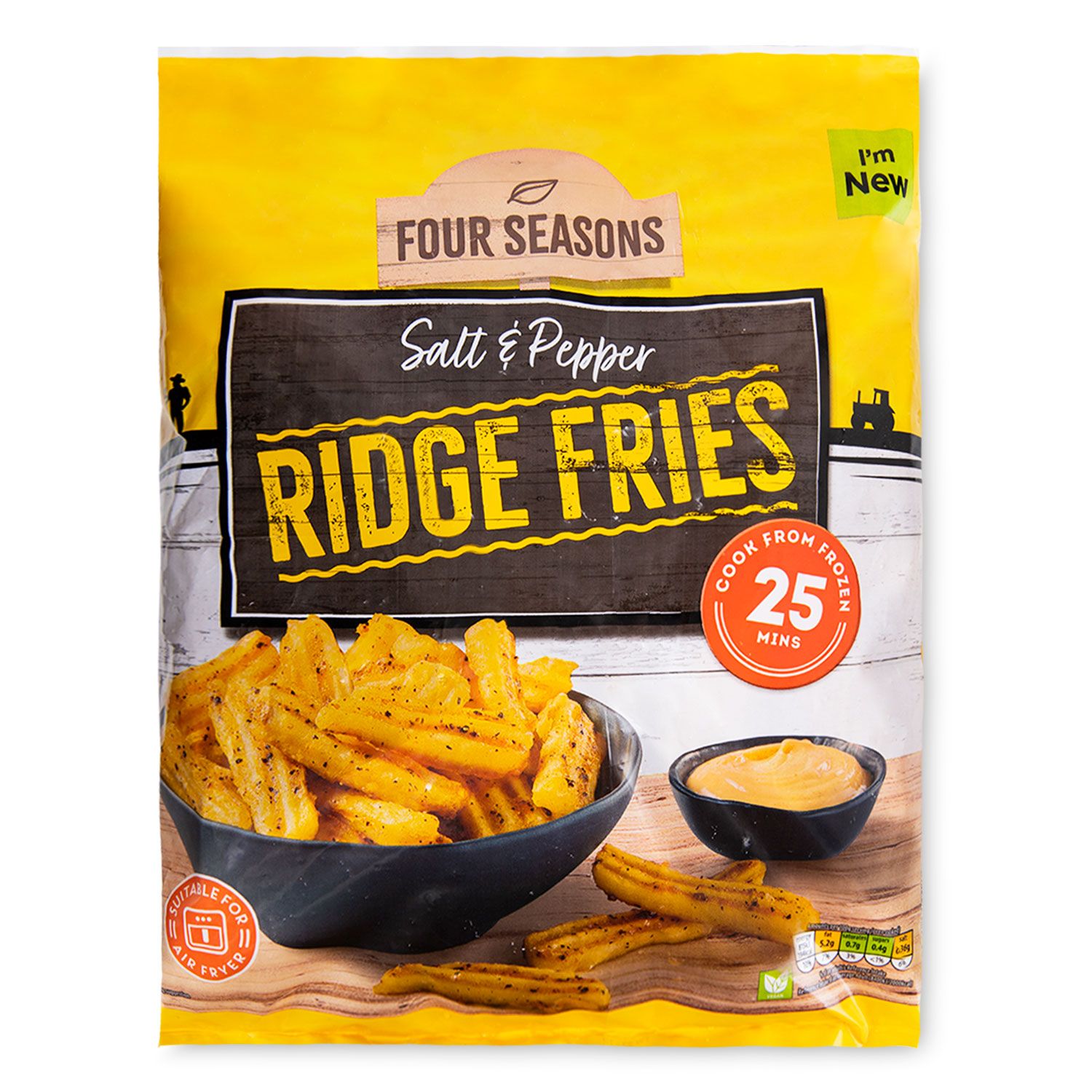 Salt & Pepper Ridge Fries 750g Four Seasons